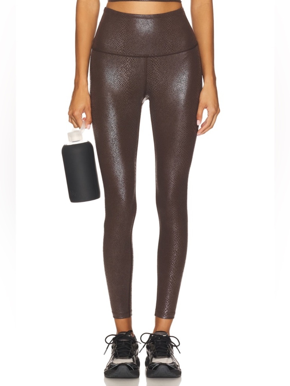 Beyond Yoga Power Shine High Waisted Midi Legging Espresso Viper Snakeskin Print